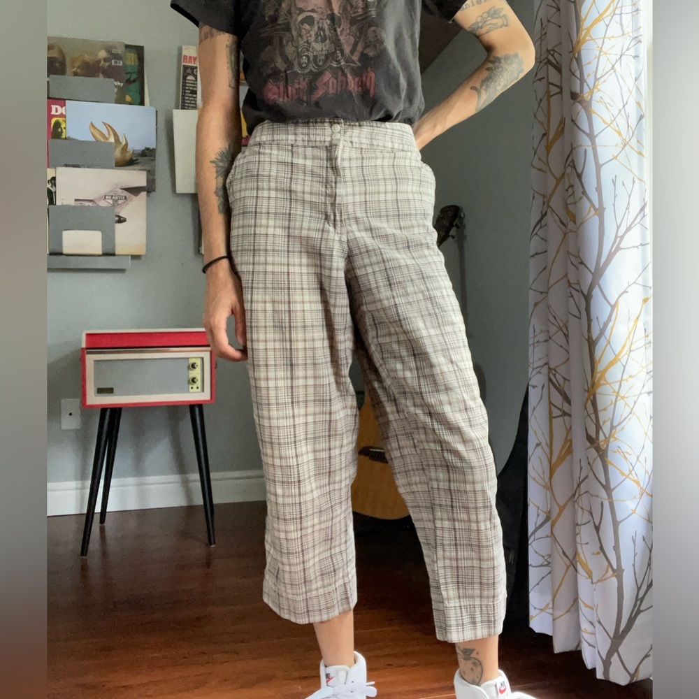 💚clearance 💚 white stag Y2K plaid capris